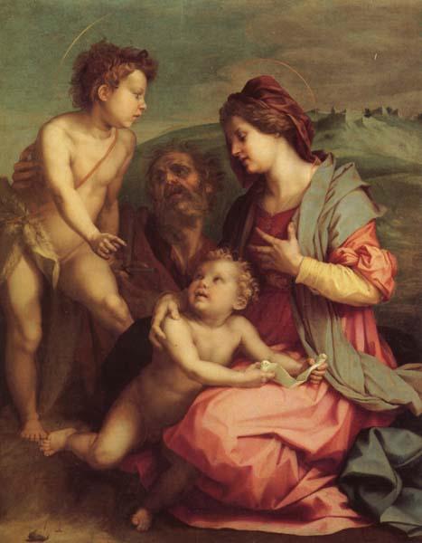 Andrea del Sarto Holy Family with john the Baptist